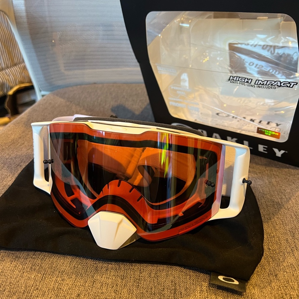 Oakley Red and White Goggles
